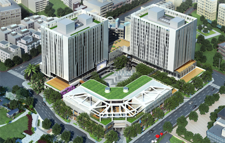 裙樓建築示意圖